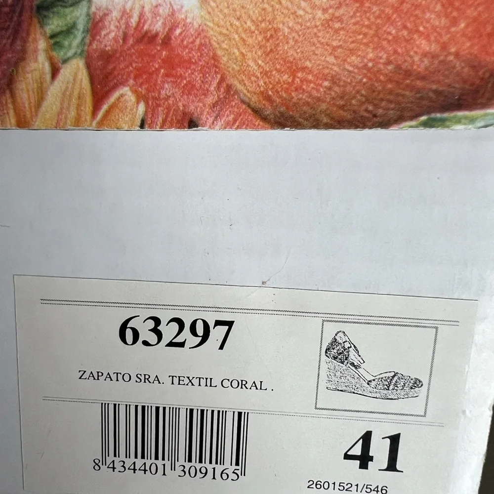 Colorful Striped Wedge Sandals with box might used once  fits regular size 40 - Picture 7 of 7